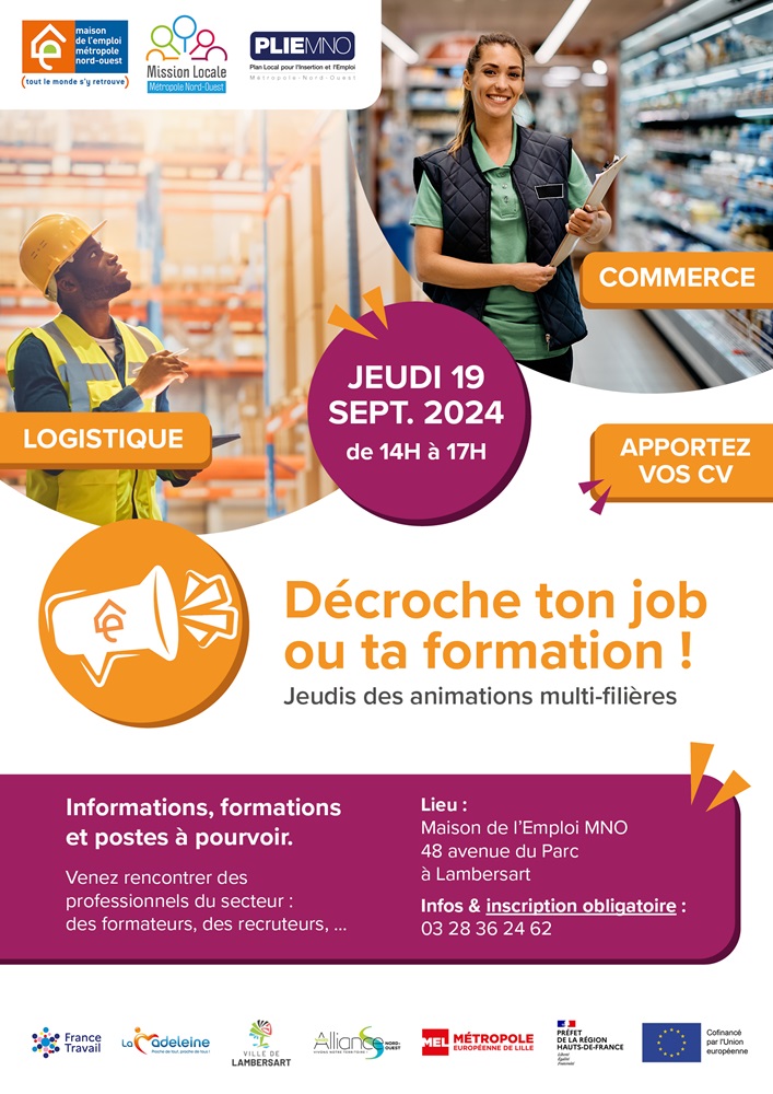 Décroche ton job ou ta formation dans le Commerce et la Logistique