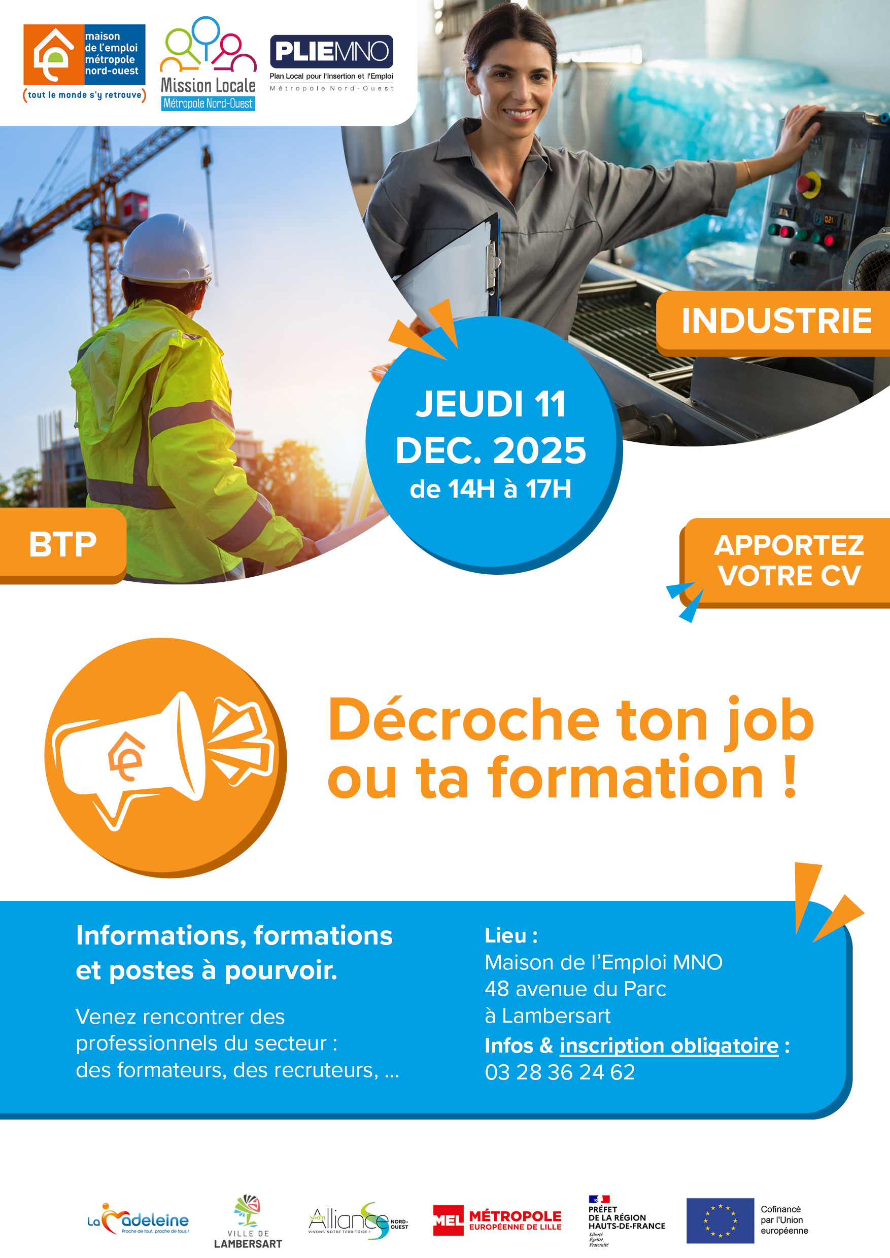 Décroche ton job ou ta formation - BTP et industrie