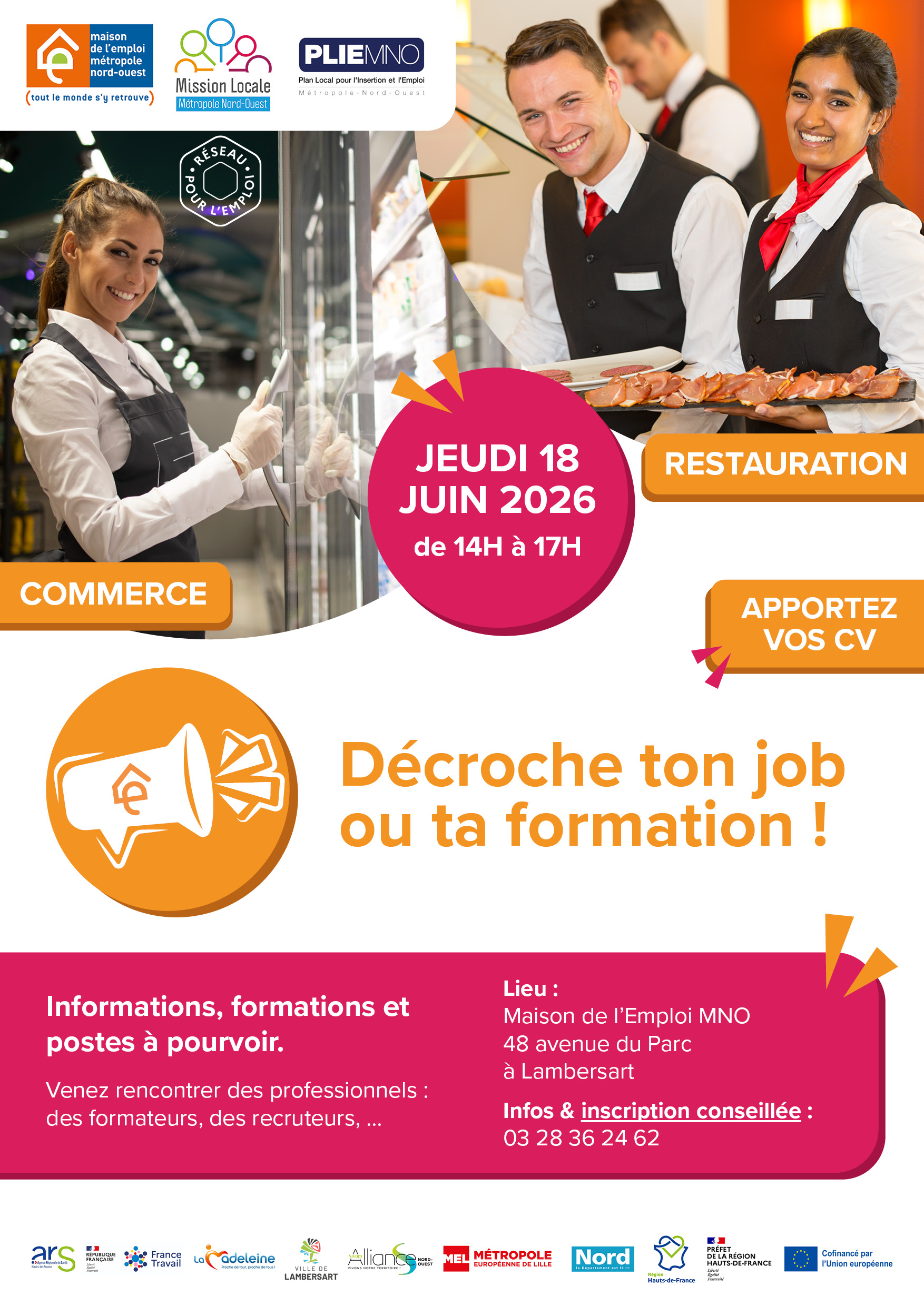 Décroche ton Job ou ta Formation - Commerce & Restauration